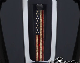 Harley Davidson Custom Made Aluminum Ultra Limited Dash Insert - Distressed American Flag