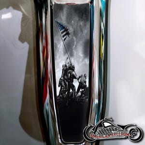 Harley Davidson Custom Made Dash Insert for 2024+ Street Glide & Road Glide Standard - Iwo Jima