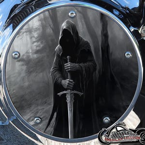 Harley Davidson Custom Derby or Timing cover &quot;your choice&quot; Twin Cam Big Twin EVO M8 Touring Trike Sportster 883/1200 - Reaper Sword Woods