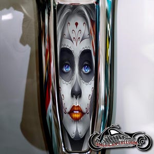 Harley Davidson Custom Made Dash Insert for 2024+ Street Glide & Road Glide Standard - Sugar Skull Orange