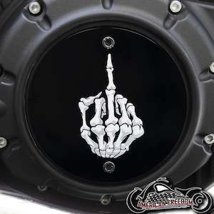 Indian Motorcycles 2015-2024 Scout Custom Derby Cover - Boned Middle Finger