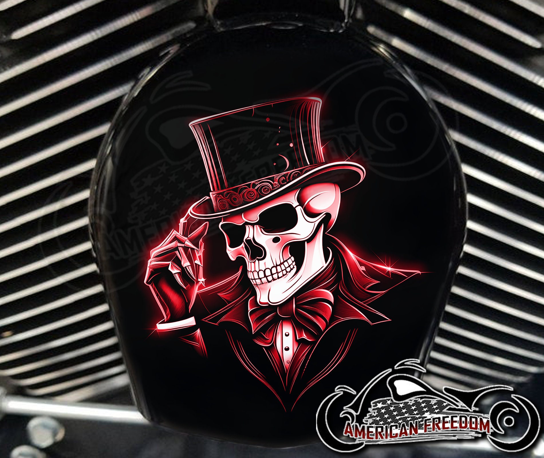 Harley Davidson Custom Made COWBELL HORN COVER- for Big Twin, Twin