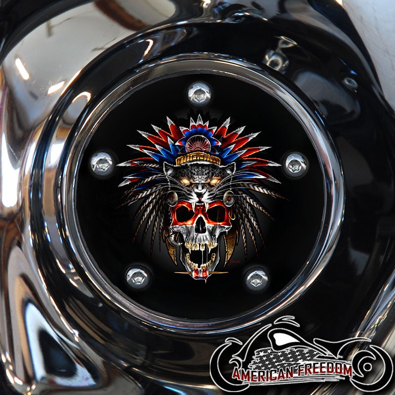 Harley-Davidson FXST-C エンブレム &ポイントカバー Harley Davidson Custom Made Timing / Points Cover - for All Big