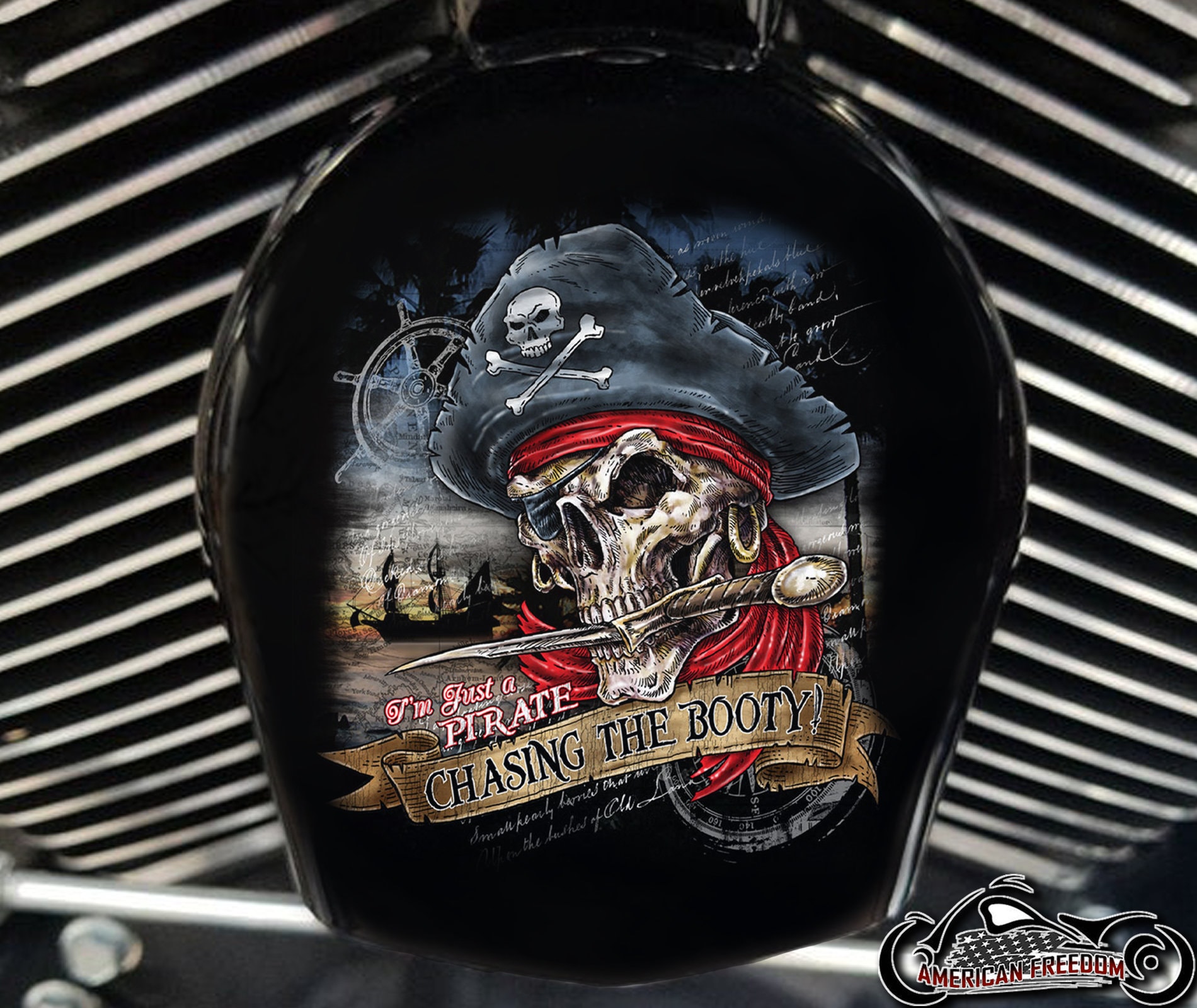 Harley Davidson Custom Made COWBELL HORN COVER- for Big Twin, Twin