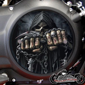Victory Motorcycles Custom Derby Cover - Game Over Reaper