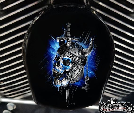 Harley Davidson Custom Made COWBELL HORN COVER- for Big Twin, Twin