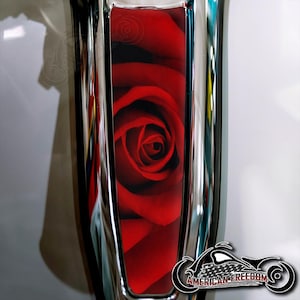 Harley Davidson Custom Made Dash Insert for 2024+ Street Glide & Road Glide Standard - Red Rose