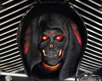 Harley Davidson Custom Made COWBELL HORN COVER- für Big Twin, Twin Cam, Milwaukee Eight, Sportster...Demon