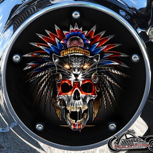 Harley Davidson Custom Made Derby Cover or Timing cover (Your choice)  Big Twin, Twin Cam Milwaukee 8 & Sportster Indian Chief skull