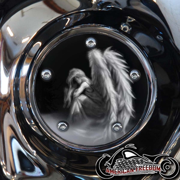 Harley Davidson Custom Made Timing / Points Cover - For all Big Twin, Twin Cam, Milwaukee 8 & Sportster Models - Faded Angel