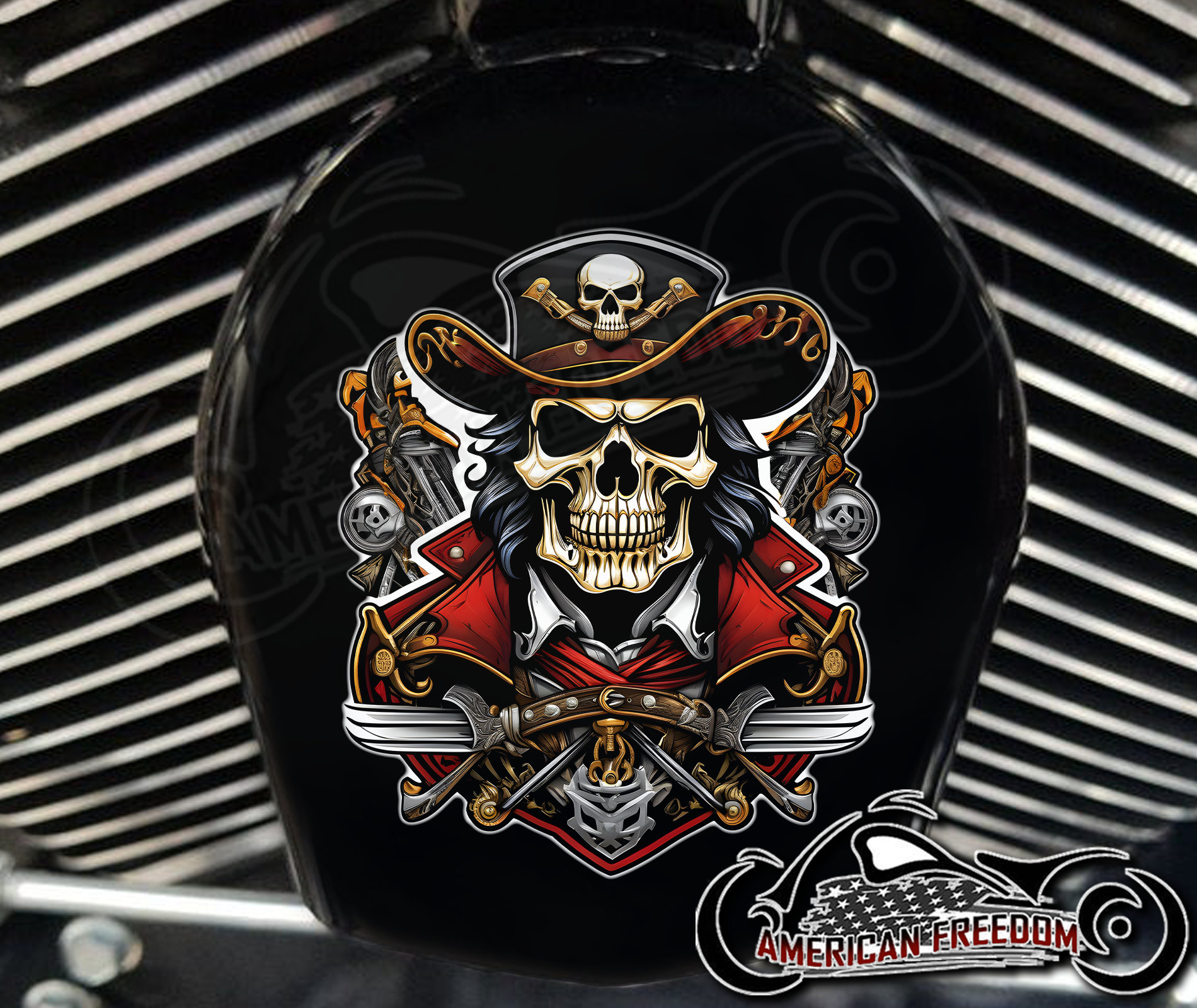Harley Davidson Custom Made COWBELL HORN COVER- for Big Twin, Twin
