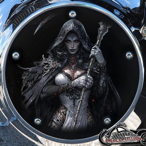 Harley Davidson Custom Derby or Timing cover &quot;your choice&quot; Twin Cam Big Twin EVO M8 Touring Trike Sportster 883/1200 - Lady Reaper