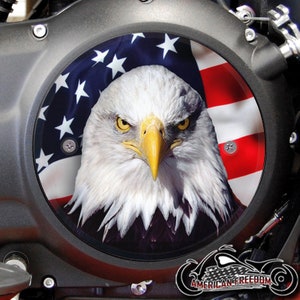 Victory Motorcycles Custom Derby Cover - Eagle Flag