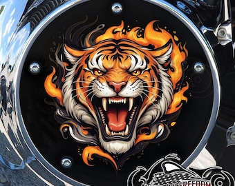 Harley Davidson Custom derby of distributiedeksel "naar keuze" Twin Cam Big Twin EVO M8 Touring Trike Sportster 883/1200 - Tiger