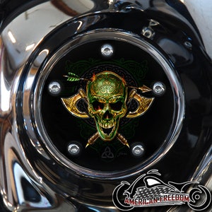Harley Davidson Custom Made Timing / Points Cover - For all Big Twin, Twin Cam, Milwaukee 8 & Sportster Models -Celtic Skull