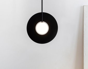 Geometric Pendant Light, Metal Hanging Lamp, Ceiling Light Fixture, Ring Lamp, Industrial Light, Minimalist Lamp, Sculptural Light, Unique