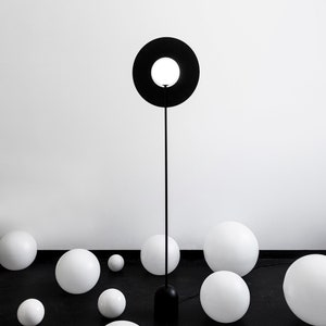 Floor lamp in modern style - standing lamp perfect for living room decor - Saturn inspired sculptural floor lamp