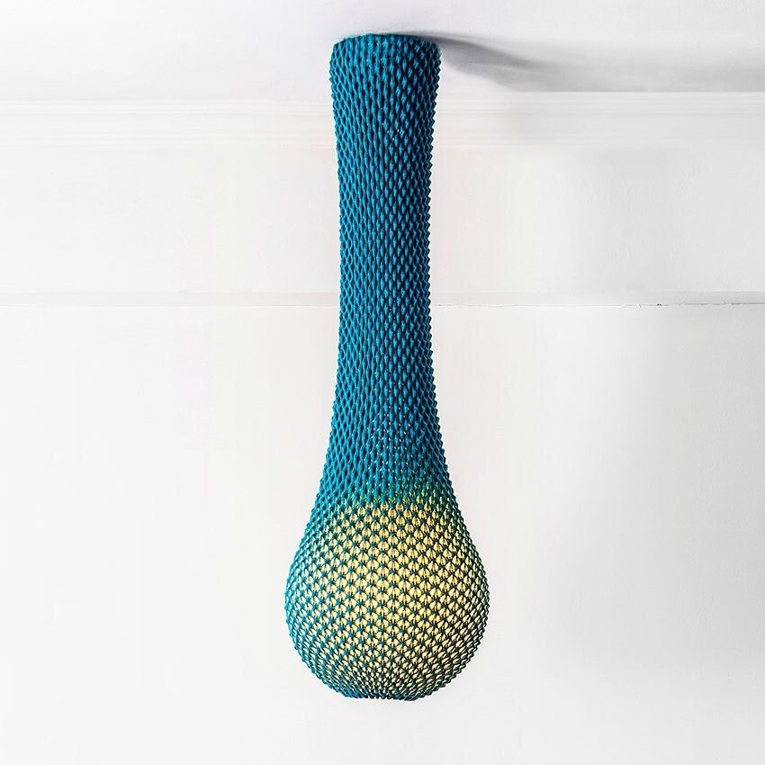 Chandelier Lighting, Pendant Light, Ceiling Light Fixture, Futuristic Lamp Shade, Modern Drop Light, Office Lighting, Textile Light
