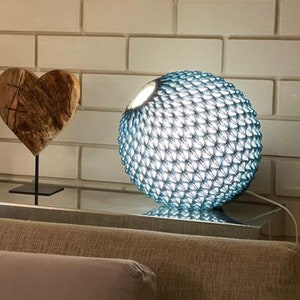 Floor Lamp Shade, Modern Floor Lamp, Desk Lamp, Textile Light, Industrial Light, Office Decor, Designer Lamp, Industrial Sphere Light image 3