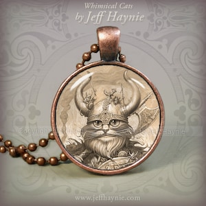 VIKING CAT necklace// Viking Cat pendant // Viking jewelry // cat jewelry // Viking  // Cat Lover // Vikings //Nordic // Norse