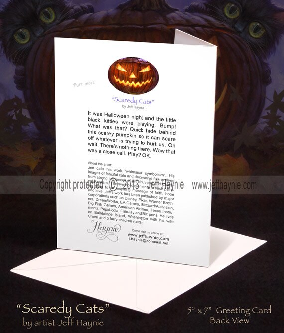 Blank Card // HALLOWEEN Card // Black Cat Card // Halloween Black Cat ...