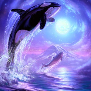 ORCA Kunstdruck 8 X 10 Kunstdruck Orca Kunstdruck 20 x 50 x 10 Orca Kunstdruck Orca Wal Poster Orca Jumping