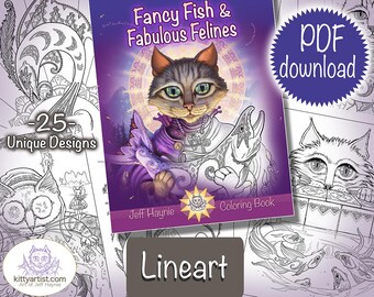 Três gatos, estilo Disney - Pixar - Gatos - Coloring Pages for Adults