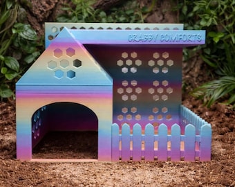 Hermit Hideout and Foraging Yard | 3D Printed Crab Shelter, Enrichment Hide, Climbing & Feeding Platform