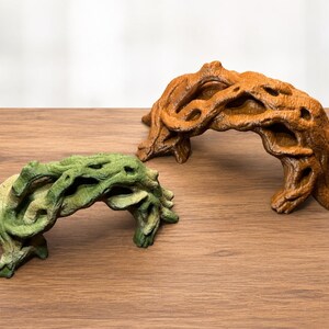 Twisted Driftwood Bridge – 3D Printed PLA Climb Hide Foraging Bridge immagine 3