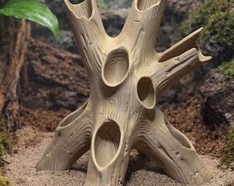 Forage & Climb Adventure Tree | Hermit Crab Foraging Climb Enrichment Toy | Treat-Hide Holes | 3D Printed PLA