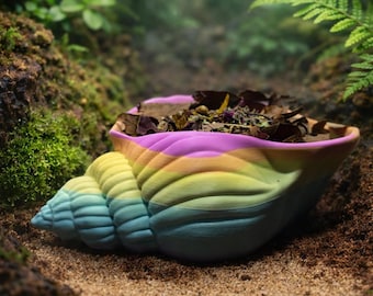 Seashell Foraging Bowl | Ocean-Inspired 3D Printed PLA Bowl for Foraging