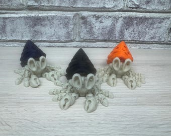 Bone Claws– Spooky Skeleton Articulated Hermit Crabs | Halloween 3D Printed Fidget Decor