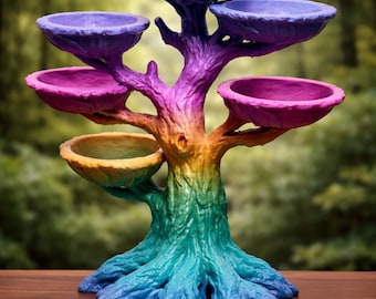 Hermit Crab Foraging Tree | Multi-Bowl Enrichment Stand | 3D Printed Crabitat Decor
