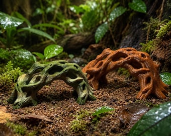Twisted Driftwood Bridge – 3D Printed PLA Climb Hide Foraging Bridge