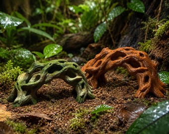 Twisted Driftwood Bridge – 3D Printed PLA Climb Hide Foraging Bridge