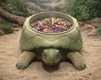 Turtle Foraging Food Dish | Hermit Crab, Reptile & Invertebrate Enrichment Bowl