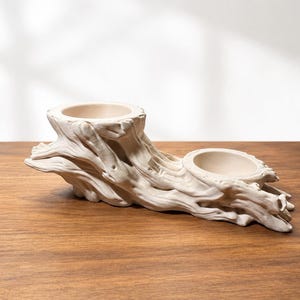 Twin Tree Stump Planter | Hermit Crab Foraging Climb & Feeding Dish
