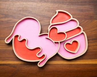 3D Printed Valentine's Food Dishes  Heart & Cupcake Designs