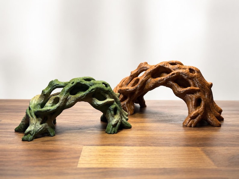 Twisted Driftwood Bridge – 3D Printed PLA Climb Hide Foraging Bridge immagine 5