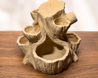 Stump Snack Station | 3D Printed Enrichment Bowl |Food & Treat Holder