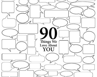 90 Things We Love About You - Vector Art