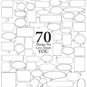 70 cosas que nos encantan de ti - Arte vectorial
