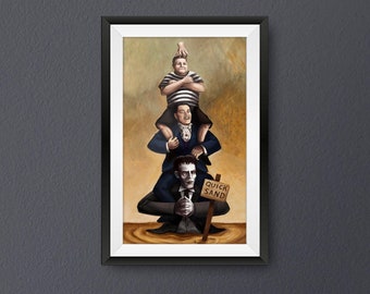 Pugsley Addams - The Addams Family Haunted Mansion Stretch Portraits -11"x17"