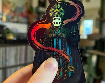 Holographic Papa IV | Satanic Pope Sticker | Regalia