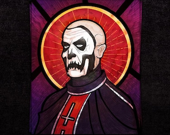 Papa 1 Glass Effigy | Print 5x7 or 8x10
