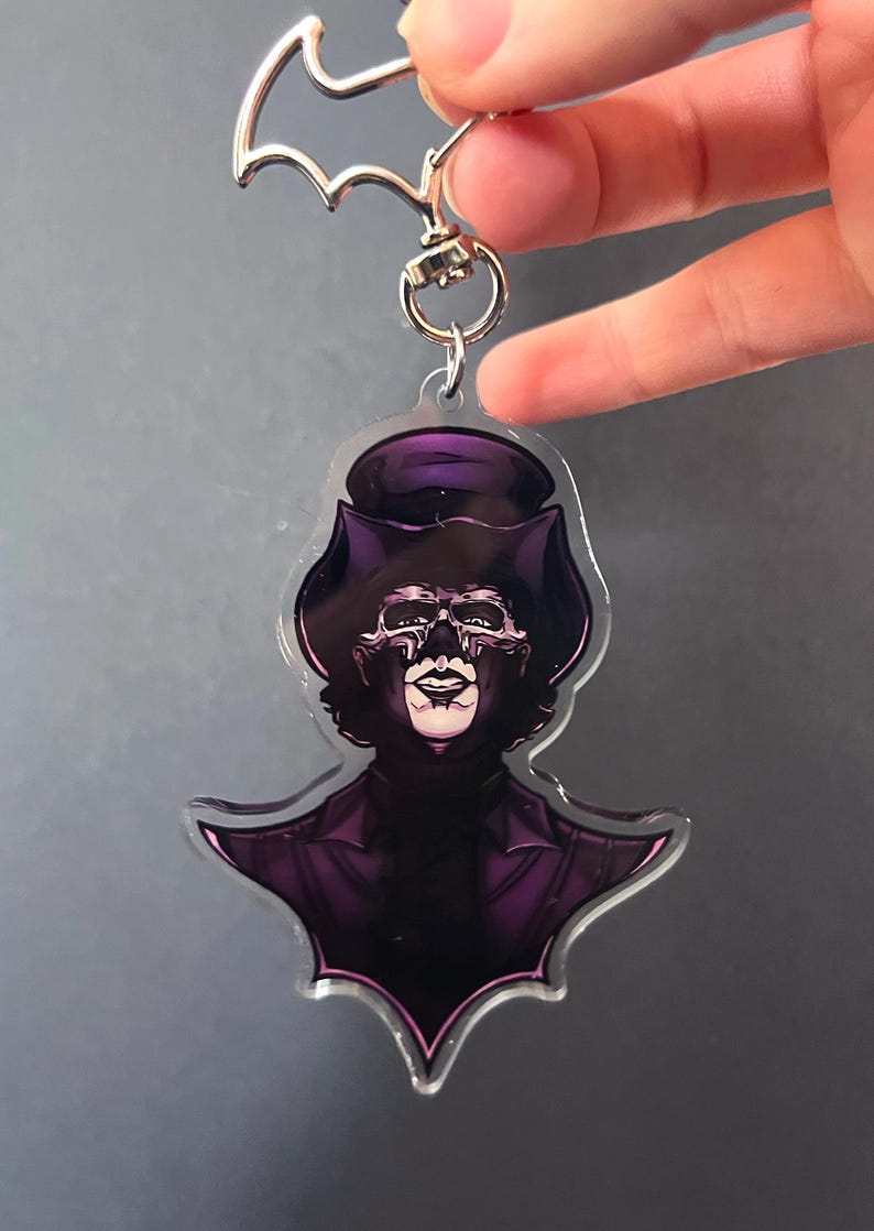 Ghost Papa IV & V Acrylic Keychain | Double-sided Satanic Popes Charm ...