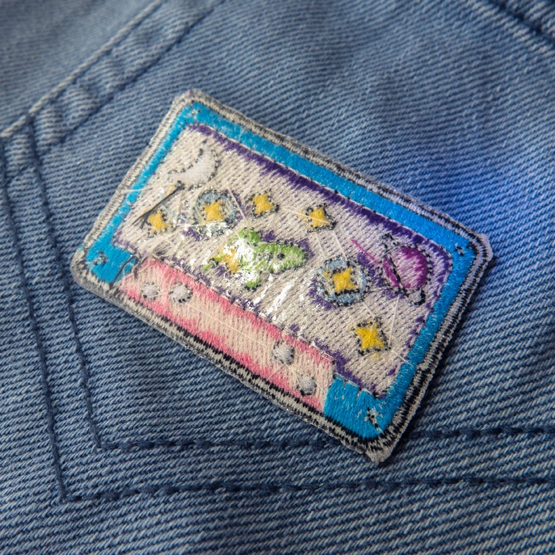 Moon Girl Iron on Embroided patch