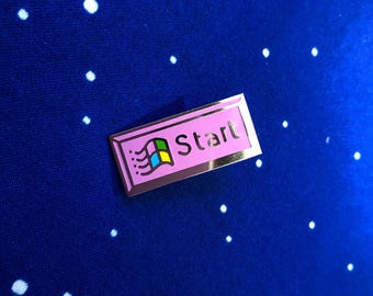 Start Button Enamel pins