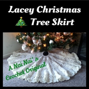 Crochet tree skirt etsy best sale