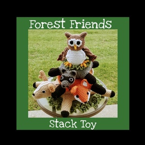 FOREST FRIENDS - Ring Toy Pdf Pattern